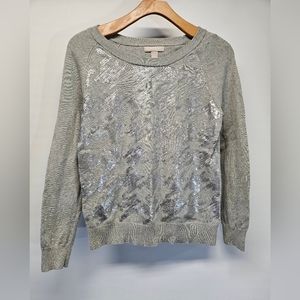 Banana Republic Gray Sequined Sweater‎